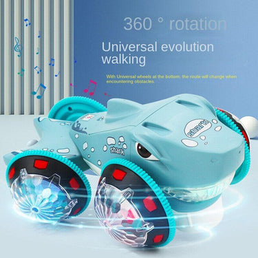 STUNT DRIFTING ROTATING SHARK CAR LIGHT MUSIC